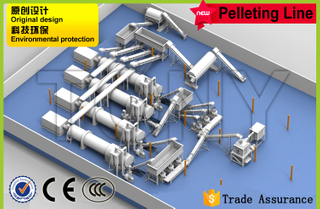 Dây chuyền viên nén mùn cưa 9-12T / H